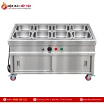 Tủ Quầy Giữ Nóng Thức Ăn 2 Hàng 8 Khay 1/2 (Không Cánh)
