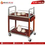 Xe Đẩy Có Hộc Khung Bạc 2 Tầng A-055A