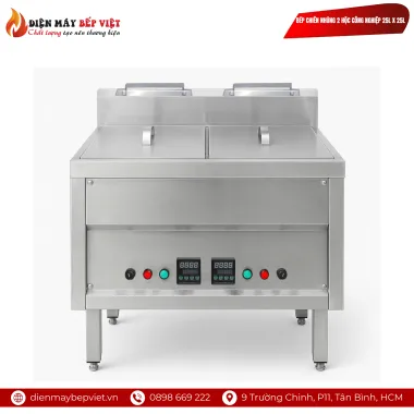Bếp Chiên Nhúng 2 Hộc Công Nghiệp 25L x 25L