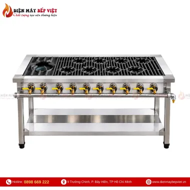 Bếp Gas Công Nghiệp 1 Họng Lớn 8 Họng Nhỏ