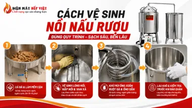 Cách Vệ Sinh Nồi Nấu Rượu Inox 304 Đúng Cách Và Không Bị Ám Mùi