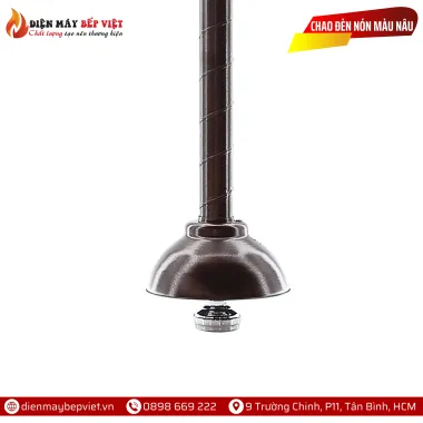 Chao Đèn Dạng Nón Màu Nâu
