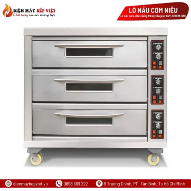 Lò Nấu Cơm Niêu Berjaya 3 Tầng 9 Khay Điện