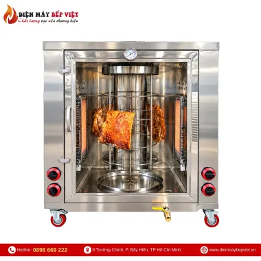 Lò Quay Heo Miếng 30Kg Bằng Gas Hồng Ngoại
