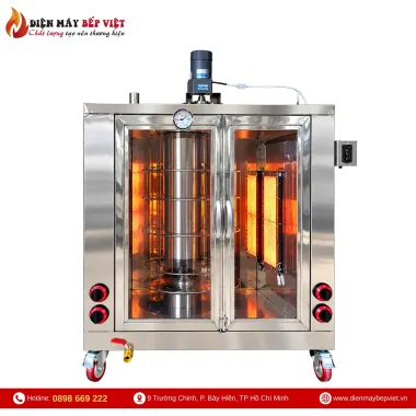 Lò Quay Heo Miếng 50Kg Bằng Gas Hồng Ngoại