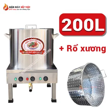 Nồi Nấu Phở 200L+ Rổ Xương