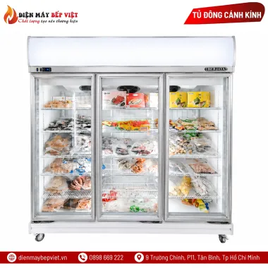 Tủ Đông 3 Cánh Kính Berjaya 3D/DF-SM-EV Chính Hãng