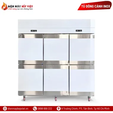 Tủ Đông Mát 2 Chế Độ 6 Cánh Inox Lightcool LS-1200F-6C2