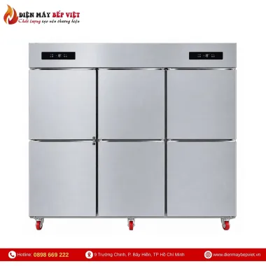 Tủ Đông Mát 2 Chế Độ 6 Cánh Inox Lightcool LS-1200F-6C2