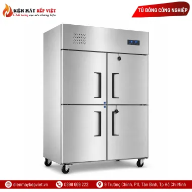 Tủ Đông Mát 4 Cánh Inox 201 Lạnh Trực Tiếp Lightcool LS-1200F-COI