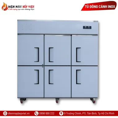 Tủ Đông Mát 6 Cánh Inox 201 Lạnh Trực Tiếp Lightcool LS-1800-COIL