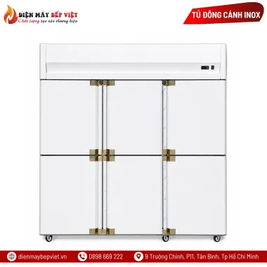 Tủ Đông Mát Inox 6 Cánh 1500L Quạt Lạnh Snow Village SLLDZ4-1300LD