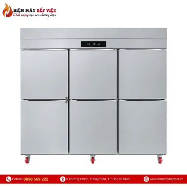 Tủ Đông Mát Quạt Lạnh 6 Cánh Inox Lightcool LS-1200F-6C1