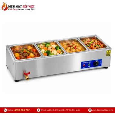 Tủ Giữ Nóng Thức Ăn Để Bàn 1 Hàng 4 Khay | Điện Máy Bếp Việt