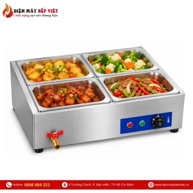 Tủ Giữ Nóng Thức Ăn Để Bàn 2 Hàng 4 Khay | Điện Máy Bếp Việt