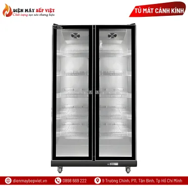 Tủ Mát 2 Cửa Kính Quạt Lạnh LC-1200B