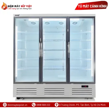 Tủ Mát 3 Cửa Kính Quạt Lạnh LC-1800XF