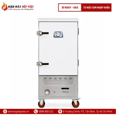 Tủ Nấu Cơm Gas 10 Khay Nhập Khẩu