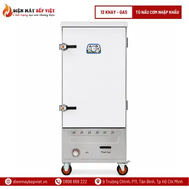 Tủ Nấu Cơm Gas 12 Khay Nhập Khẩu
