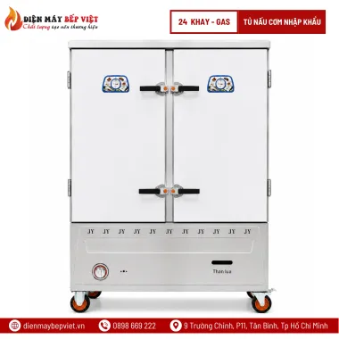 Tủ Nấu Cơm Gas 24 Khay Nhập Khẩu