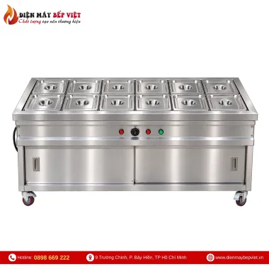 Tủ Quầy Giữ Nóng Thức Ăn 2 Hàng 12 Khay | Điện Máy Bếp Việt