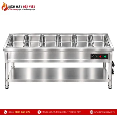 Tủ Quầy Giữ Nóng Thức Ăn 6 Khay 1/1 | Điện Máy Bếp Việt